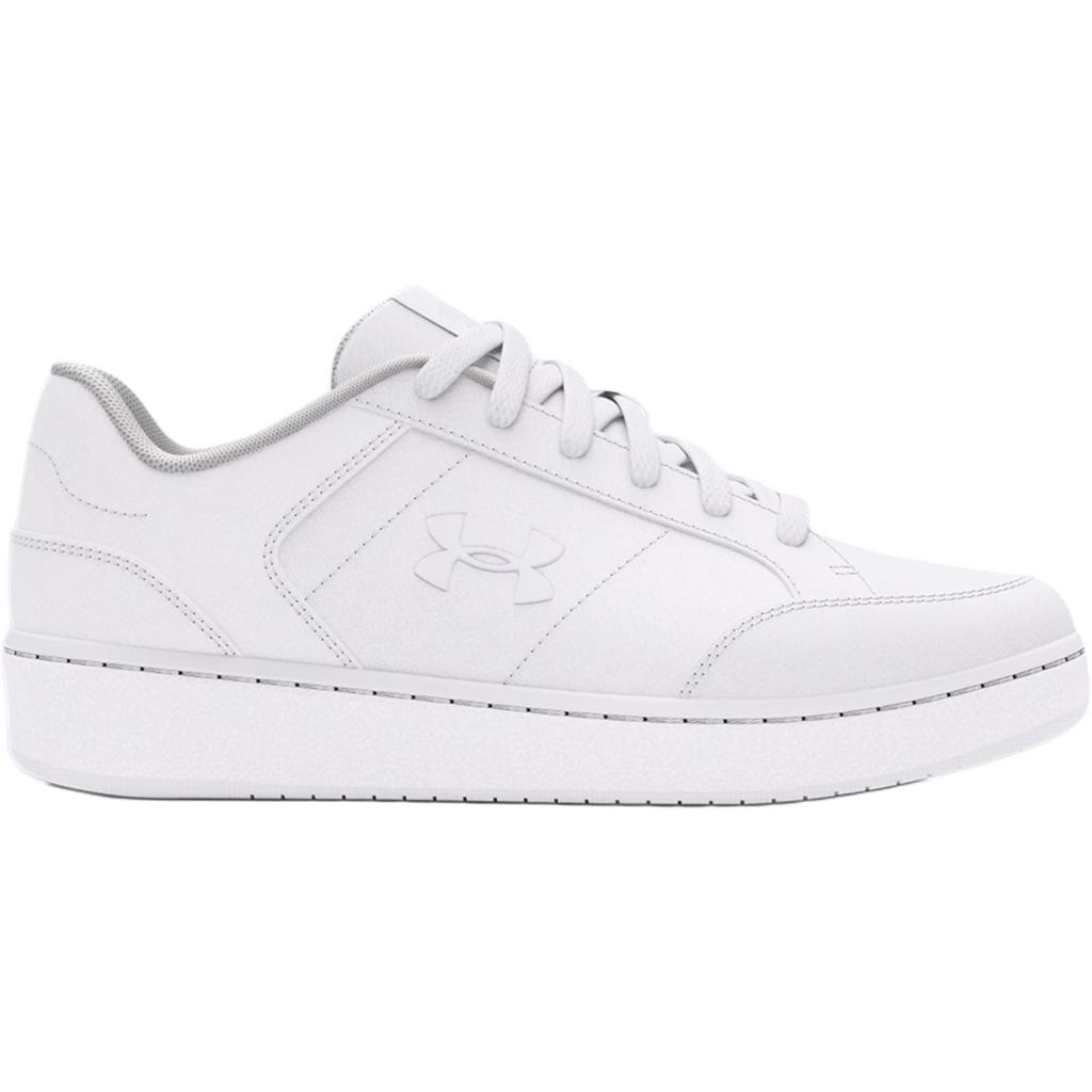 Under Armour Official Leather Low Top Kids' Skateboarding Shoes White Teenagers 3028641-100