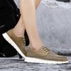 Men’s Outdoor Canvas Shoes Blue Sneakers Driving Shoes Casual Khaki Wide Head Shoes for Farther Plus Size Lightweight