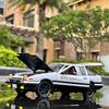 1/20 Movie Car INITIAL D Toyota AE86 Alloy Car Model Diecast & Toy Vehicles Metal Car Model Simulation Sound Light Toy Gift