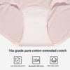 Women's Spring and Autumn 10A Antibacterial Extended Crotch Breathable Mid Waist Briefs