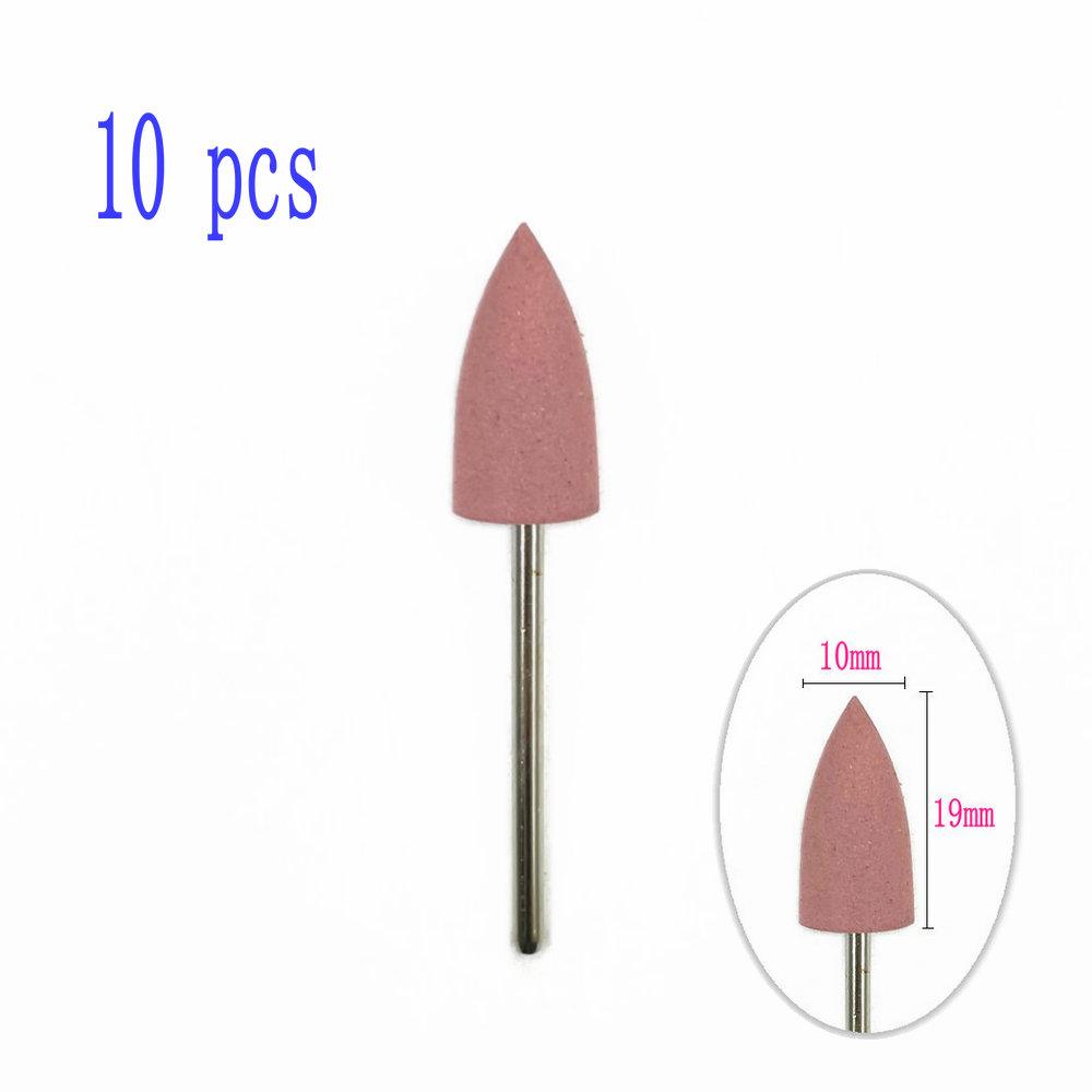 6pcs/10pcs Silicone Rubber Dental Polishing Polisher Grinders Nail Drill Bits for Electric Manicure 2.35mm Shank