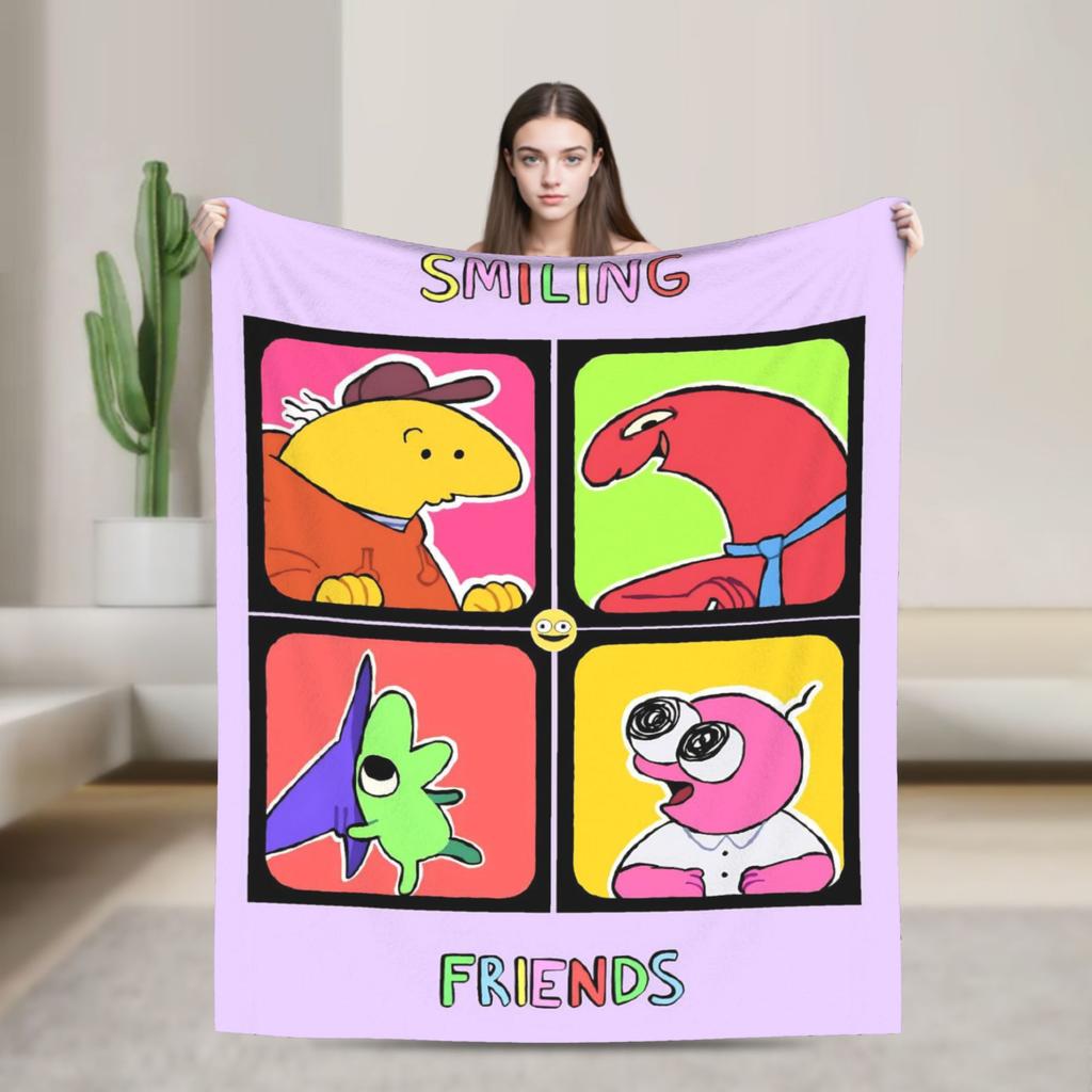 Smiling Friend Games Blanket Quality Warm Soft  Throw Blanket Spring Travel Office Home Decor Novelty Bedspread