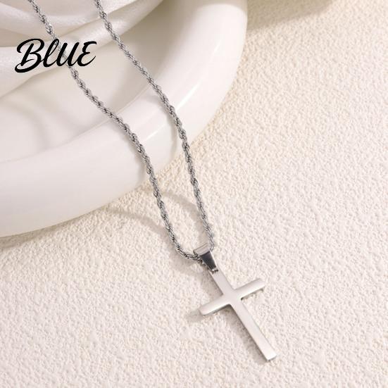 Dainty Pendant Necklace for Men Women Titanium Steel Cuban Chain