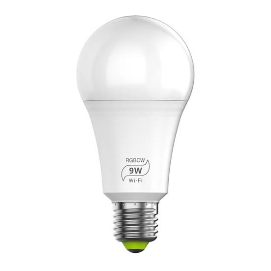 E27 9 Вт WiFi RGB Диммируемая Голосовое управление Цветная Светодиодная Умная Лампочка для Дома