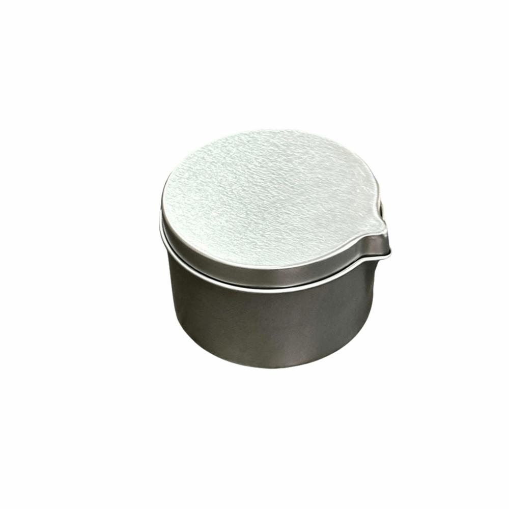 With Spout Tinplate Candle Tin Black Silver Color Empty Storage Can Aromatherapy 65x42mm серебряный