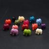 30Pcs/Bag Synthetic Coral Beads Elephant Shaped Perforated Loose Spacer Beads for Jewelry Making DIY Pendants Necklaces Keychains Accessories