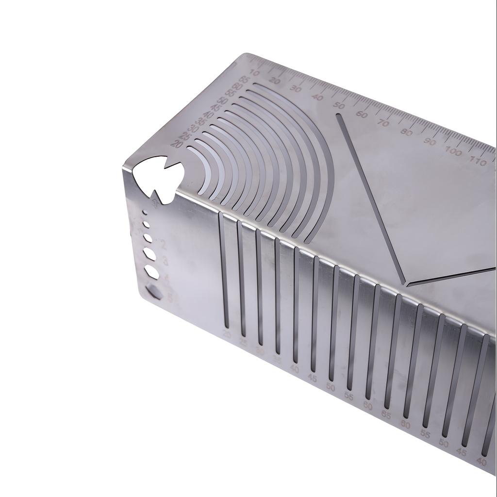 1pc Stainless Steel Bending Radius Tool, Multifunctional Corner Bending Tool, Suitable for Square Pipes, Angle Measurement and Marking