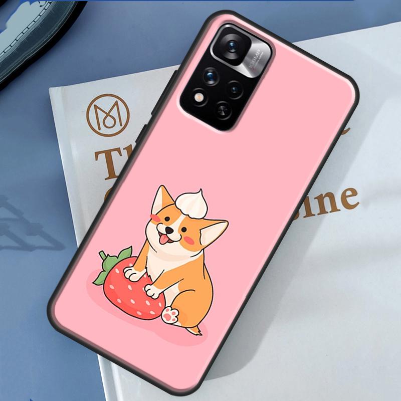 Cartoon Corgi Hoesje Voor Xiaomi Redmi 14C 13C 10C 12C Redmi Note 13 14 Pro 12 11 9 10 9S 10S 11S 12S Cover