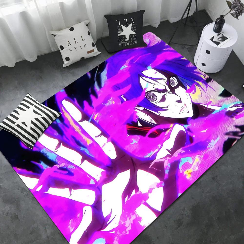 Blue Lock Room Mats Cheaper Anti-slip Modern Living Room Balcony Printed Household Carpets