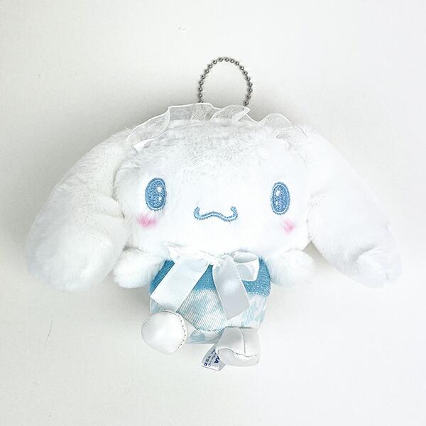 Sanrio Cinnamoroll French Houndstooth Mascot Plush Ball Chain White
