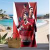 Asciugamano da Spiaggia Stampato Cristiano Ronaldo Asciugamano Morbido ad Asciugatura Rapida Coperta da Spiaggia Rettangolare Grande Portatile per Viaggi Piscina