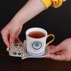Nordisches Keramik-Set für Türkischen Kaffee & Tee mit Untertassen