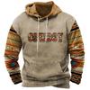 Vintage Graphic Men's Hoodies Indian Traditional Print Pullovers Oversized Casual Hooded Sweatshirts Ropa Hombre Unisex Clothing
