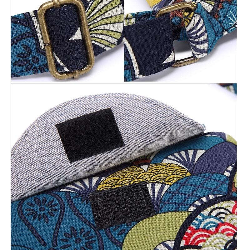 Ethnic Style Crossbody Bag Vintage Floral Bucket Bag Women'S Canvas Fabric Flap Purse 2025 Winter Street Casual Small Shoulder Bags