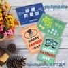 Father's Day Cute Cartoon Thank You Card - Simple Business Gift with Message Blessing