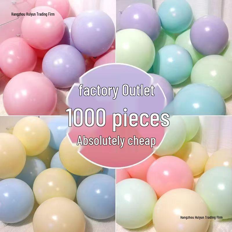 Macaron Colorful Mix Dopamine Thickened Balloons for Children's First Birthday Decoration