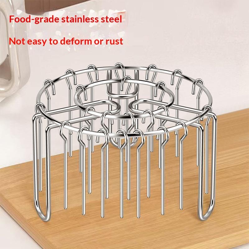 Stainless Steel Vertical Grill Rack Detachable String Grill Vertical Barbecue Skewer Bracket 24/48 Skewer Holder