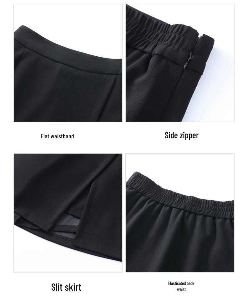 Women's Spring Casual Two-Piece Set: Short Sleeve Hoodie & Pants Skirt