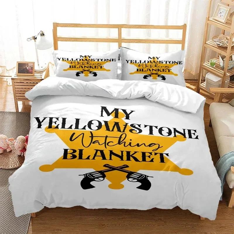 

Постільна білизна Yellowstone Fashion з цифровим друком, комплект: підодіяльник, ковдра, ліжко, односпальне, полуторне, двоспальне, для молоді, дітей, дівчаток, хлопчиків, подарунок AU Queen 210x210cm