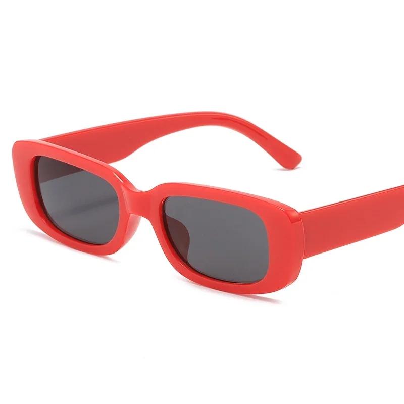 Classic Red Sunglasses UV400 Protection Retro Square Frame for Men Women Fashion Luxury Vintage Eyewear Outdoor Sun Glasses