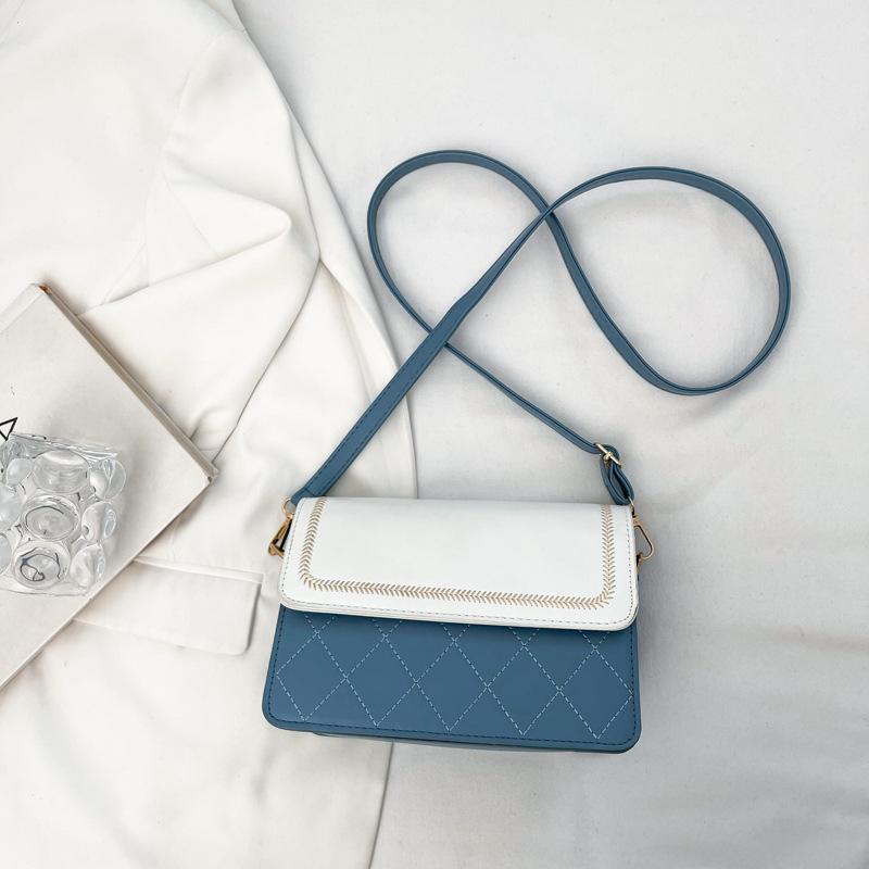 Fashion Texture Single Shoulder Messenger Bag Women's 2025 Spring New Versatile Ins Temperament Small Square Bag Simple
