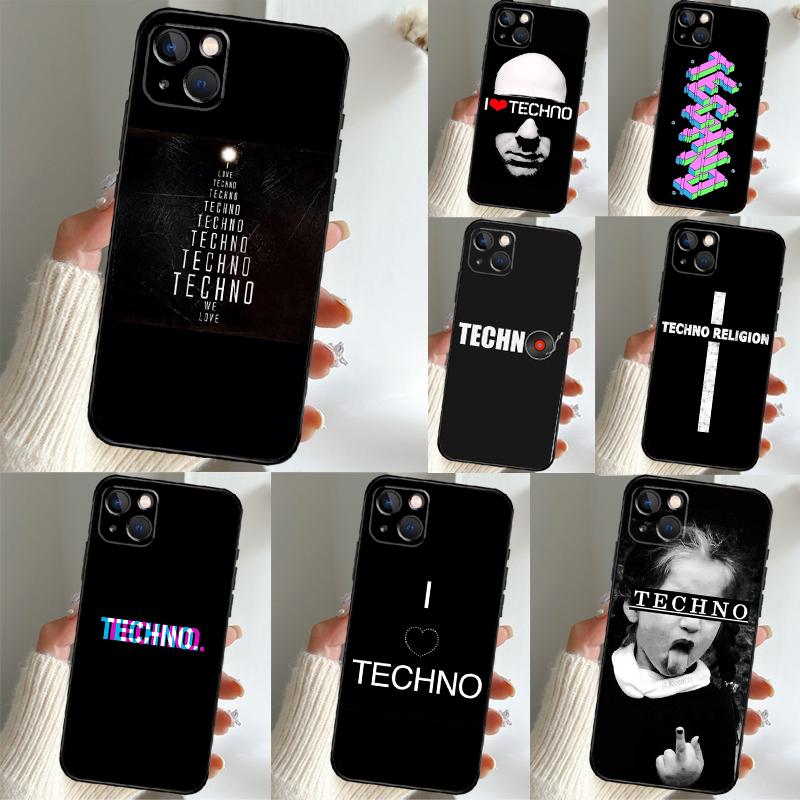 Techno Music Phone Case For Samsung Galaxy S25 S24 S22 S21 Ultra S23 FE S9 S10 S20 Plus S24 FE Soft Cover