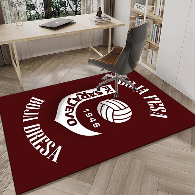 Football Club Sara Emblem Printed Area Rug for Office, Chair Rug, Decorative Carpet Floor Mat, Large Size Fan Gifts Christmas Gifts