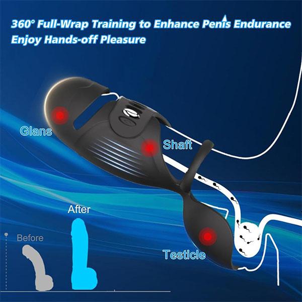 4 In 1 Vibrating APP Controlled Male Masturbator Penis Vibrator Trainer Sex Toy Stroker with Cock Ring Testicle Masturbators Vibrators for Men