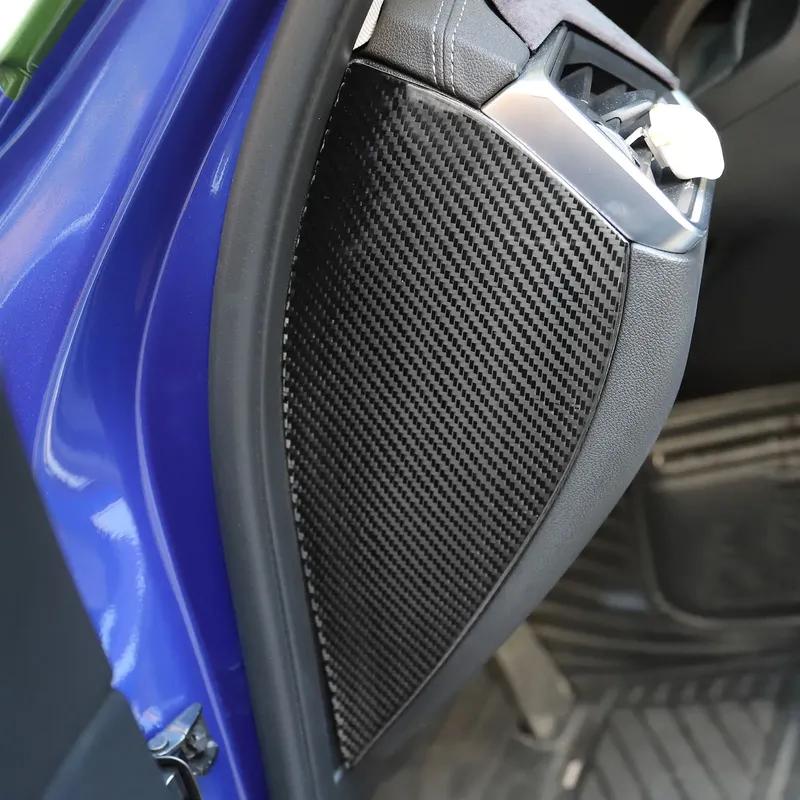 For BMW 4 Series G22 G23 G26 -2024 Carbon Fiber Dashboard Sides Door Slots Interior Car Accessories Cover Soft Stickers Trim