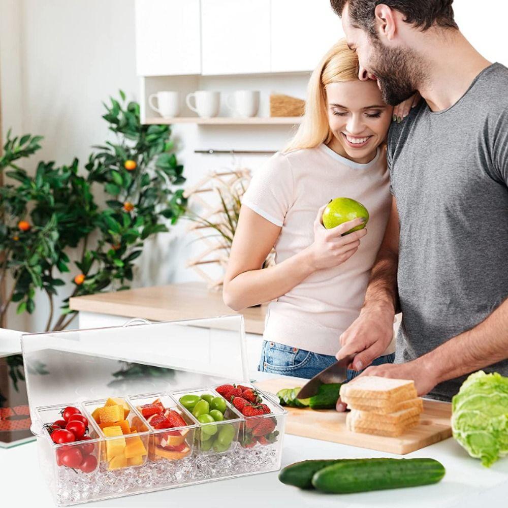 Tongs Kitchen Accessories Condiment Serving Tray Condiment Dispenser Fresh Ice Box Spice Containers