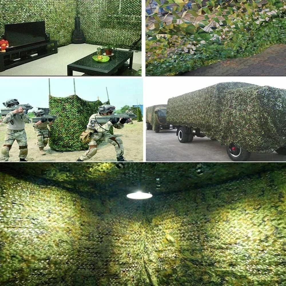 13x20Ft Green Camouflage Netting Army Camo Outdoor Sunshade Mesh Woodland Camping Hunting Cover Shade Sun Shelter for Camping