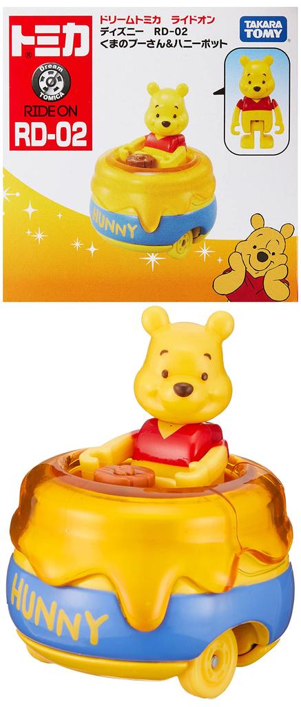 Takara Tomy Dream Tomica Disney Winnie the Pooh Honey Miniature Car Toy for Ages 3 and Meets Toy Safety ST Mark TOMICA TAKARA TOMY "Tomica Ride-On