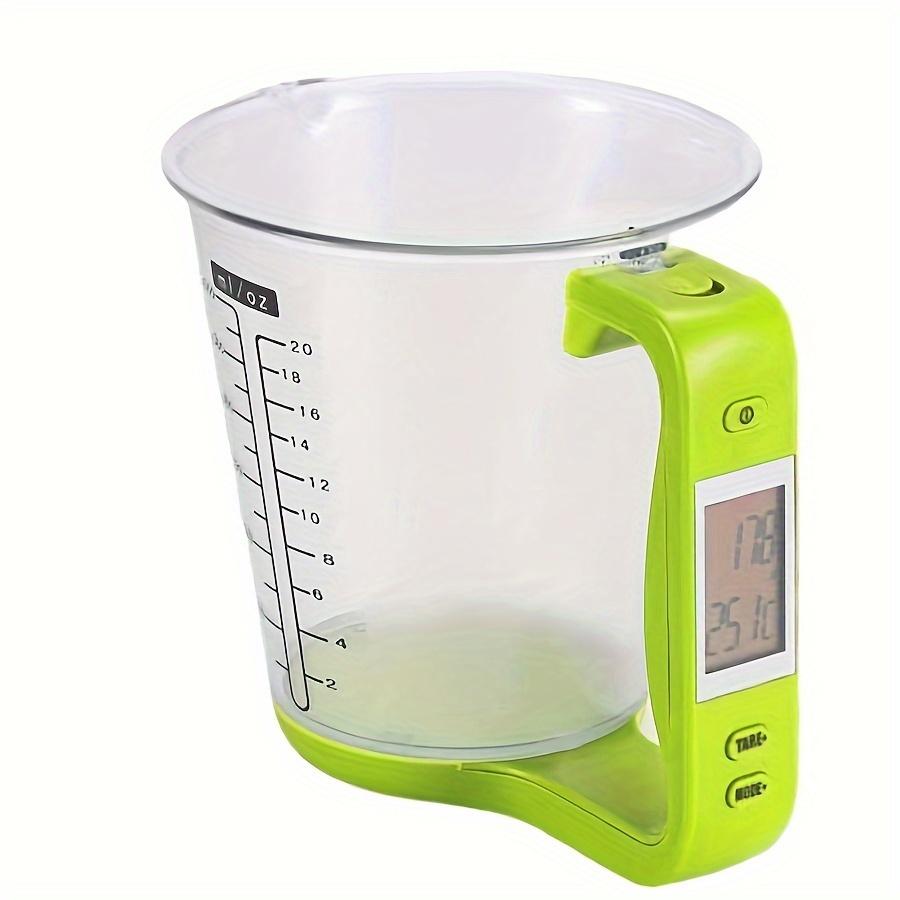 Digitale Küchenmessbecherwaage Messbecher Multifunktions-Messkrug Küchenwaage Temperatur Volumenbecher mit abnehmbarem LCD-Display Schwarz
