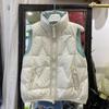 Women's Lightweight White Duck Down Vest - European Style Winter 2023 Gilet Jacket
