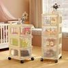 Transparent Trolley Drawer-Type Multifunction Acrylic Snack Toy Organizer Cabinet Multi-Layer Simple Cart Drawer Storage Shelves