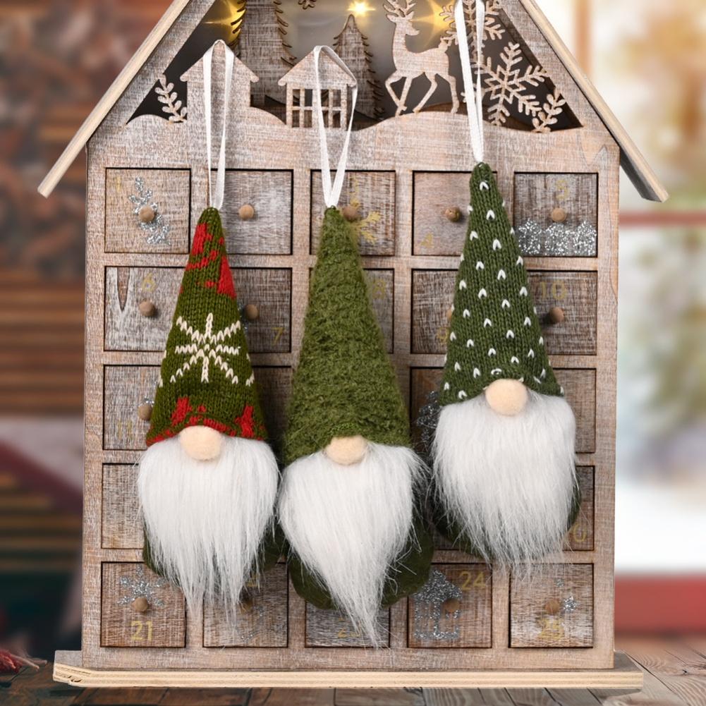 

3pcs Christmas Gnome Figurines Christmas Decorations Christmas Tree Figurines Home Christmas Decoration Accessories зелёный
