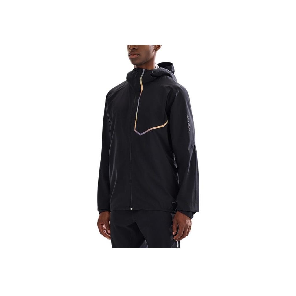 SALOMON Bonatti Trail Jacket Running Series Urban Outdoor Series Solid Color Casual Windproof Waterproof Hooded Long Sleeve Jacket Men Jackets C24229