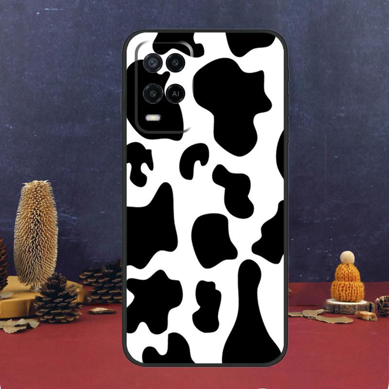 White Black Cow Print Case For Oppo A94 A74 A54 A15 A17 A57 A6 A5 Pro A16 A76 A96 A40 A60 A80 A18 A38 A58 A78 A98