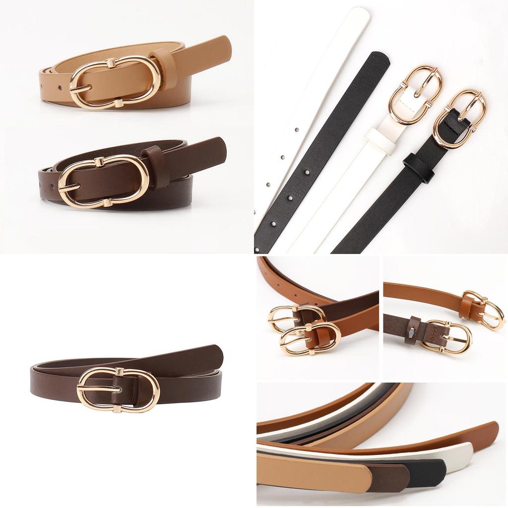 Elegant Womens Slim Faux Leather Waist Belt With Alloy Closure For Daily Commuting