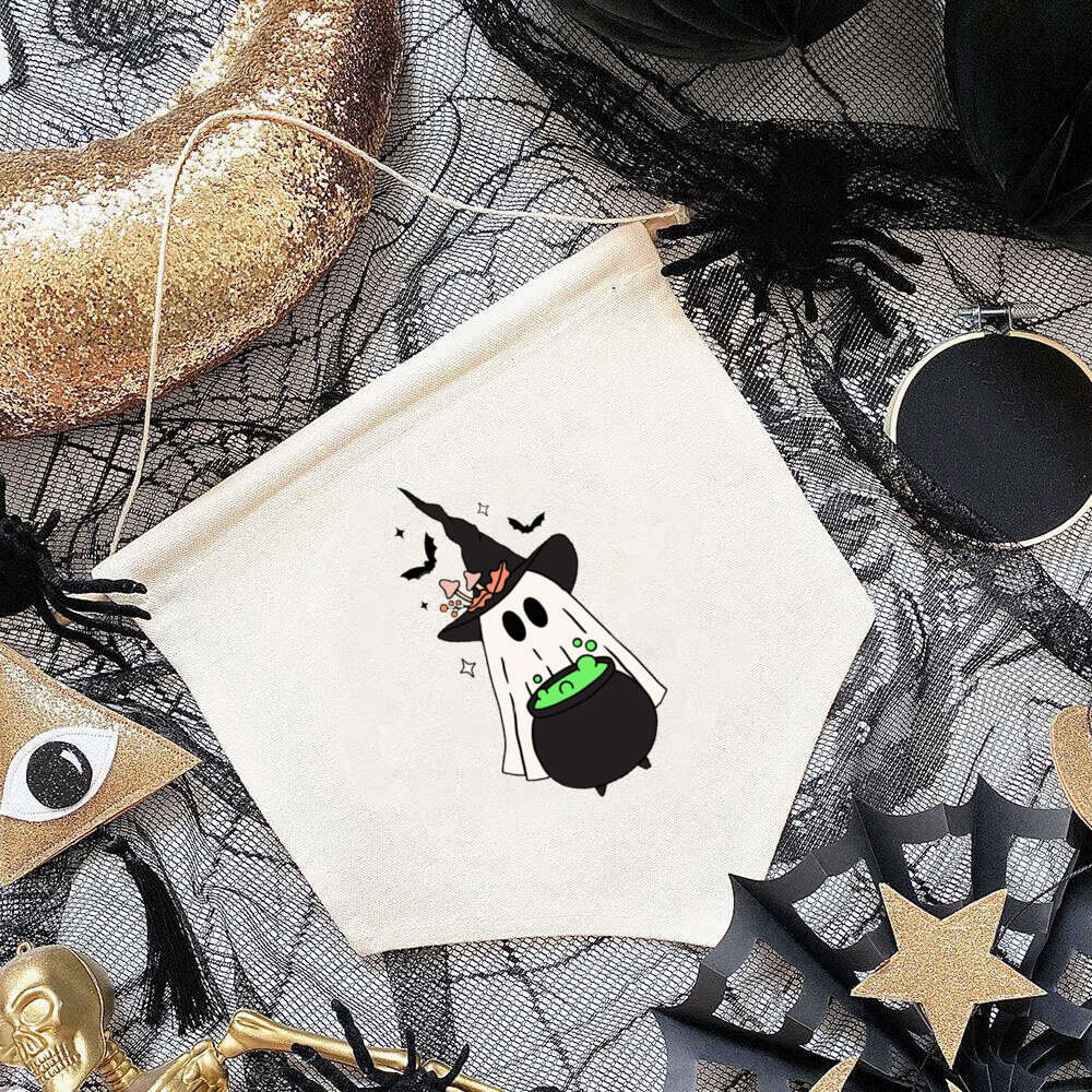 

Halloween Wall Hanging Canvas Banner Spooky Halloween Eve Party Home Children Boy Girl Bedroom Decoration Sign Backdrop