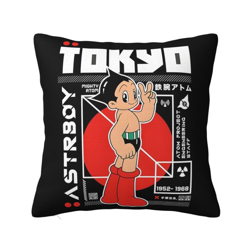 Custom Astroboy Anime Manga Cushion Cover Velvet Cute Pillows