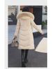 Women's Knee-Length Double-Sided Down Cotton Coat with Large Fur Collar Hood - New Winter Fashion.
