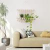 Sturdy Handcrafted Cotton Rope Hangings Book Shelf Storage Rack for Small Items