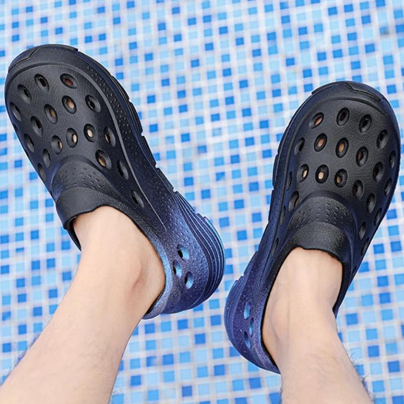 Fashion Hole Man Sandals Sports with Platform Original Wholesale Luxury Designer New Summer Low Price Eva 2025 Styles Buy Shoes for Men