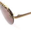 Very Good JEAN-PAUL GAULTIER sunglasses Old logo engraved half rim gold mens 56-3175 Used