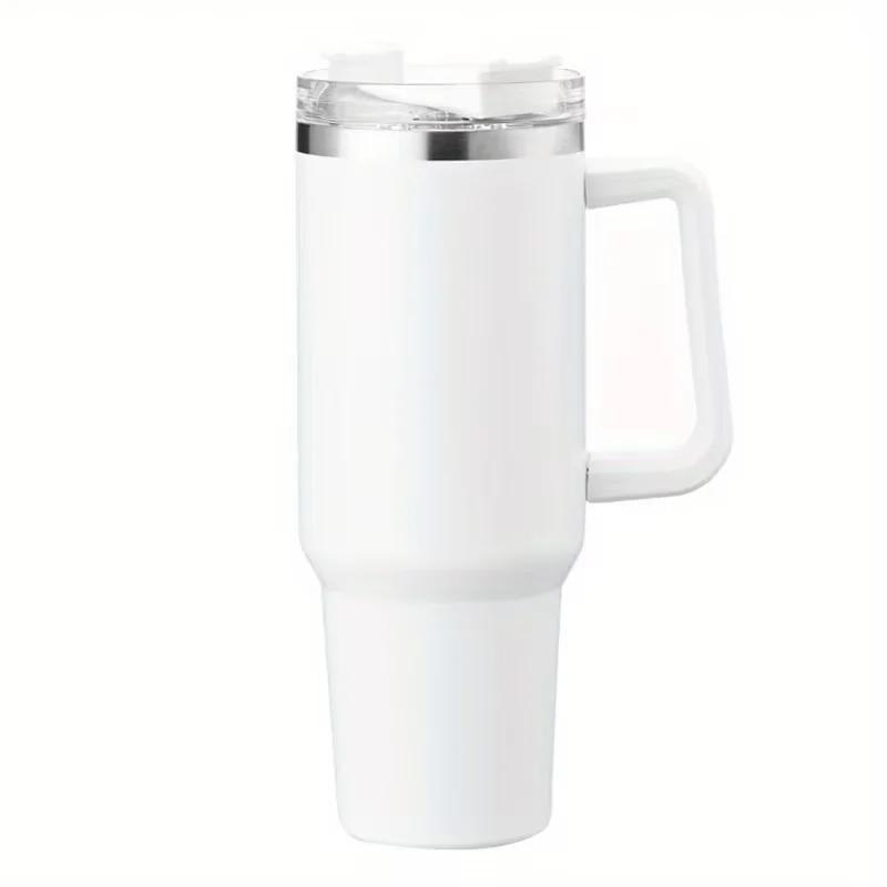 40oz Becher Vakuumisoliert Thermoskanne Kundenspezifischer Reisebecher Edelstahl Wasserflasche Kaffeetassen mit Henkel Outdoor Trinkgeschirr