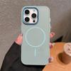 Metal lens frame magsafe charging phone case for iPhone 16 15 14 13 12 11 Pro Max magnetic liquid silicon back cover