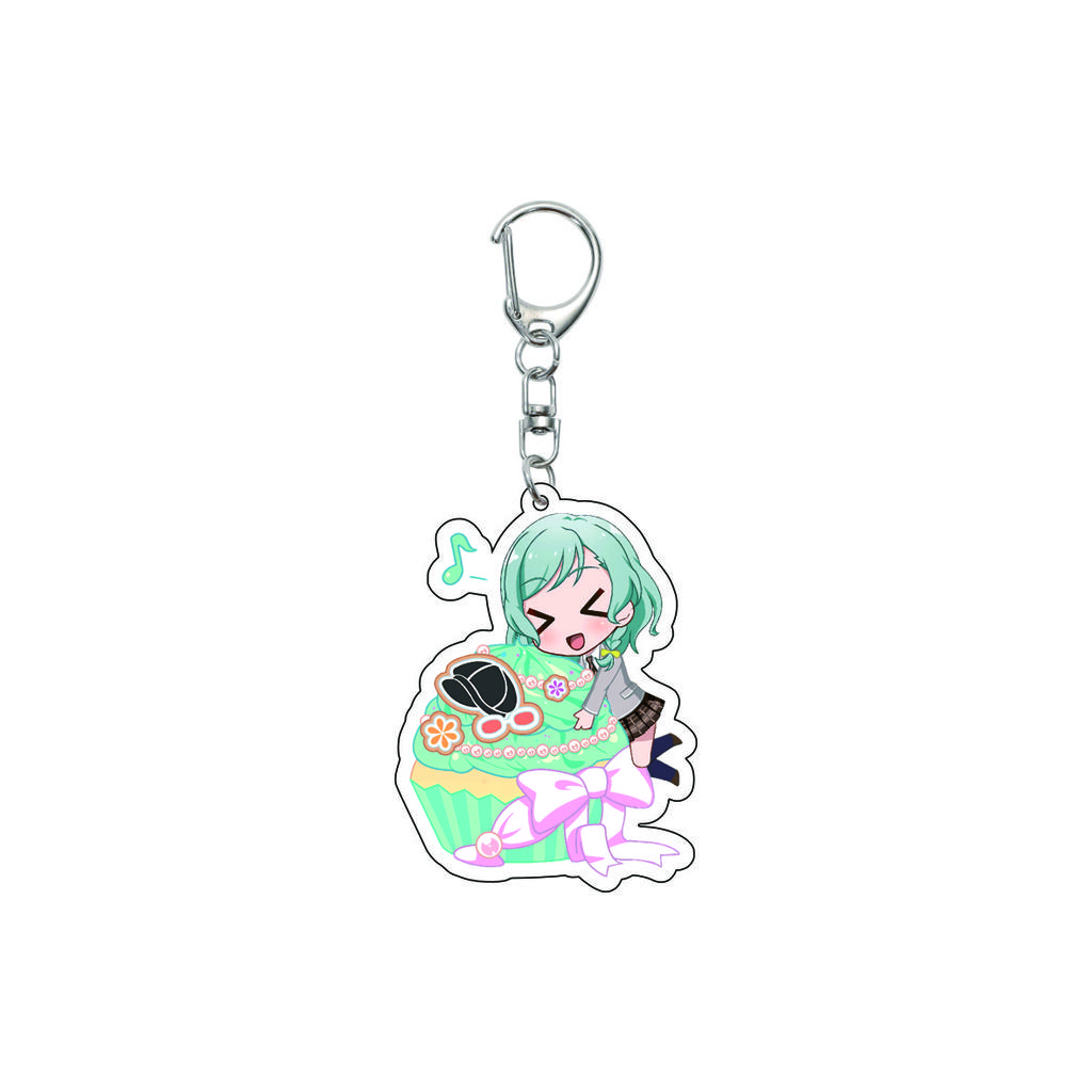 55MM Anime banG Dream Keychain Toyama Kasumi/Saya Yamabuki/Hanazono Tae Key Chain Acrylic Model Plate Christmas Gifts
