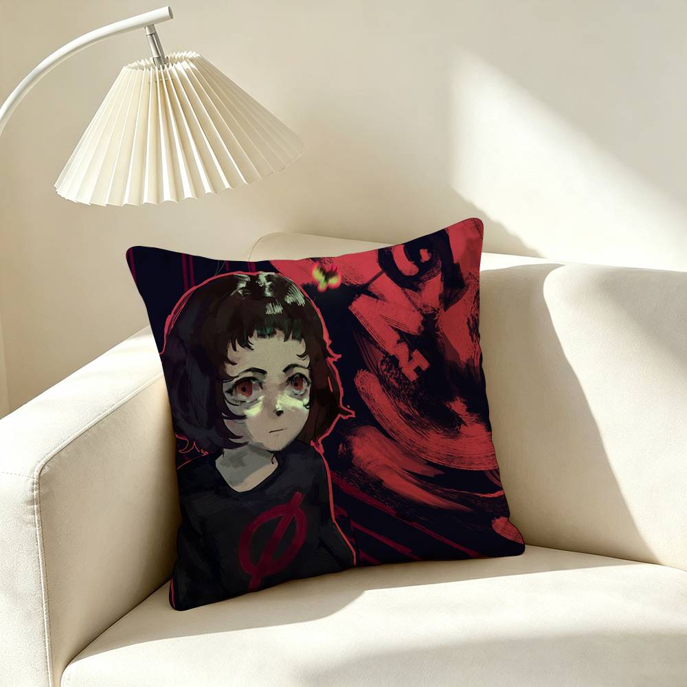 M-Milk chan Animation Pillow Case Square Double-Sided Sofa Cushion Cover Bedroom Bedside Pillow