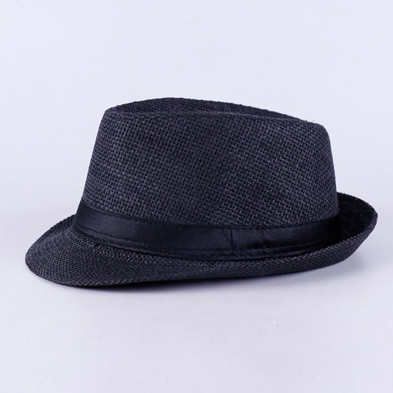 Unisex British Retro Fedora Short-Brim Round Crown Hat with Sun Protection